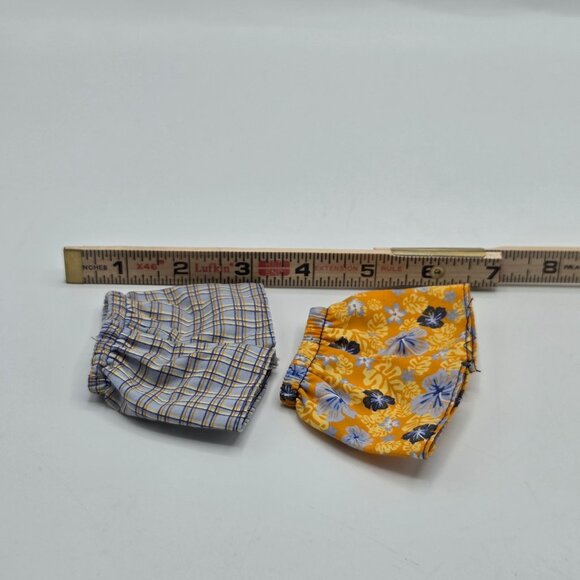 Barbie Ken Fashion Pack 2003 Blue Plaid & Floral Boxer Shorts Set Genuine Mattel - Picture 7 of 7